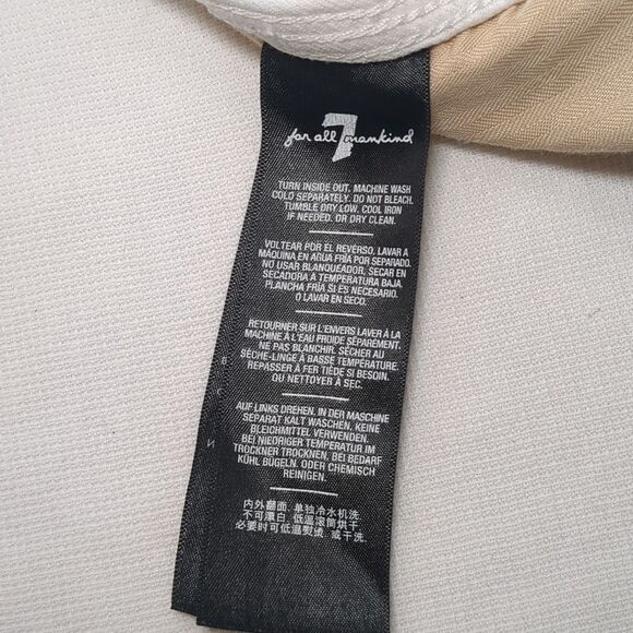 7 For All Mankind Womens Denim Bermuda Shorts Size 24 Jean White Prince Wash - Picture 7 of 10